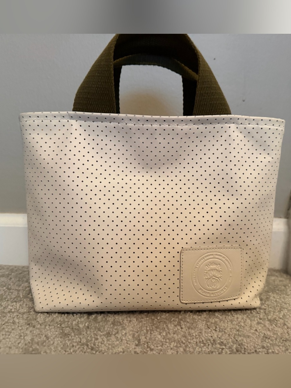 Blair Ritchey Lil Gordie in white perforated leather